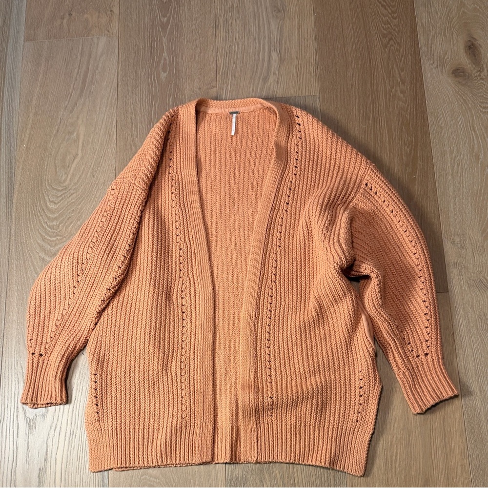 Free People Knit Cardigan Sweater - Rust sz XS